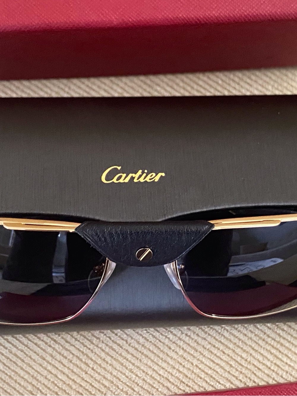 Cartier Sunglasses in Black and Gold - Picture 4 of 13